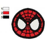 Spiderman Face Embroidery Design 05